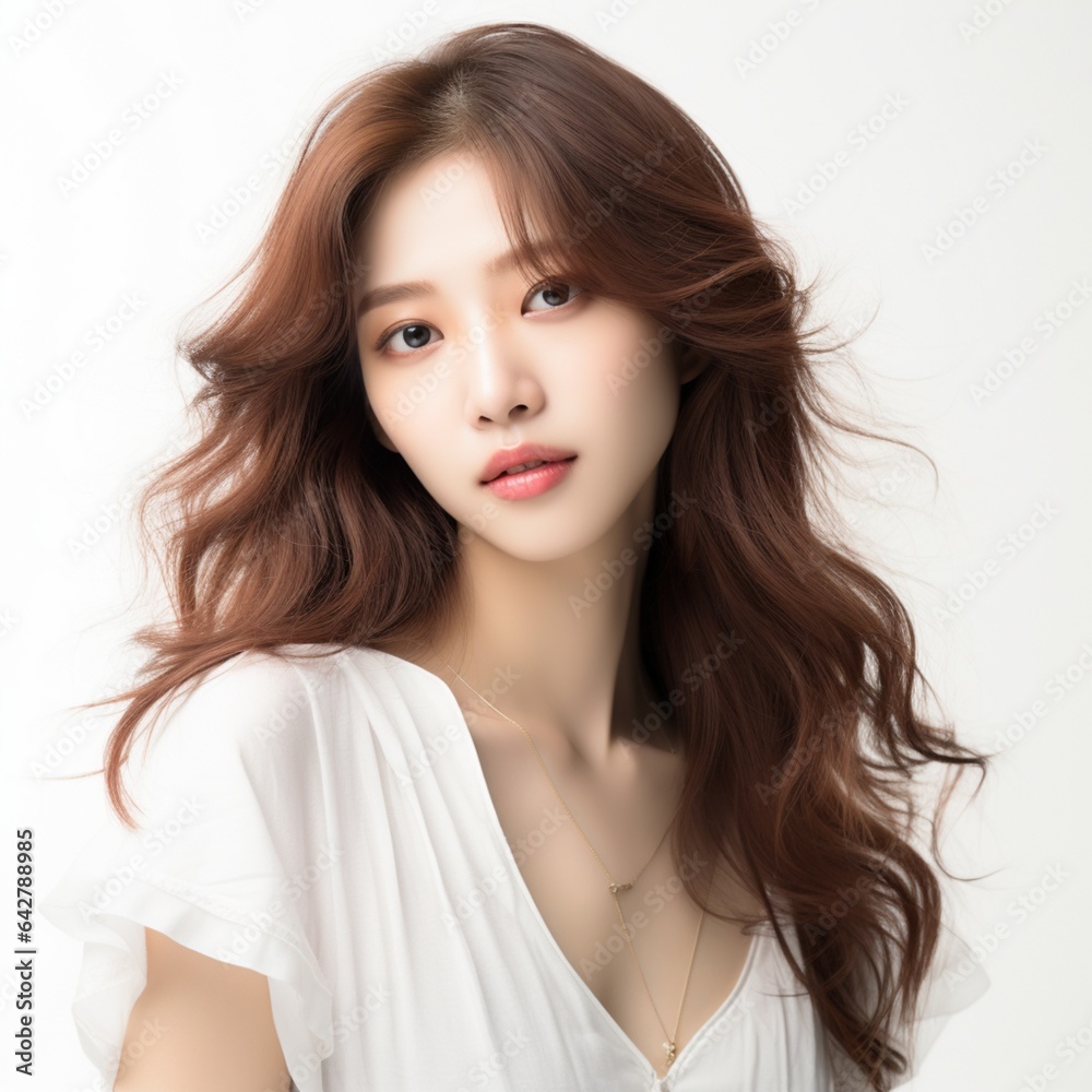 Oriental appearance image, cosmetics commercial image, K-pop artist, beautiful appearance, Korean, young person, Asian model, generative ai Oriental appearance image, cosmetics commercial image, K-pop artist, beautiful appearance, Korean, young person, Asian model, generative ai