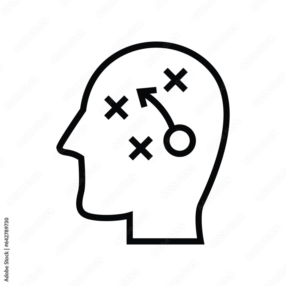 Planning strategy tactics vector icon Planning strategy tactics vector icon