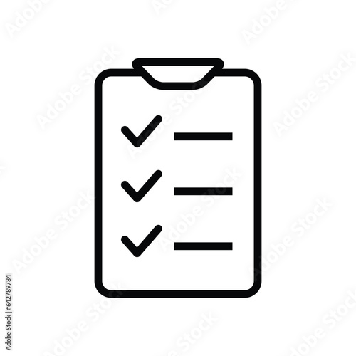 Clipboard document checklist vector icon