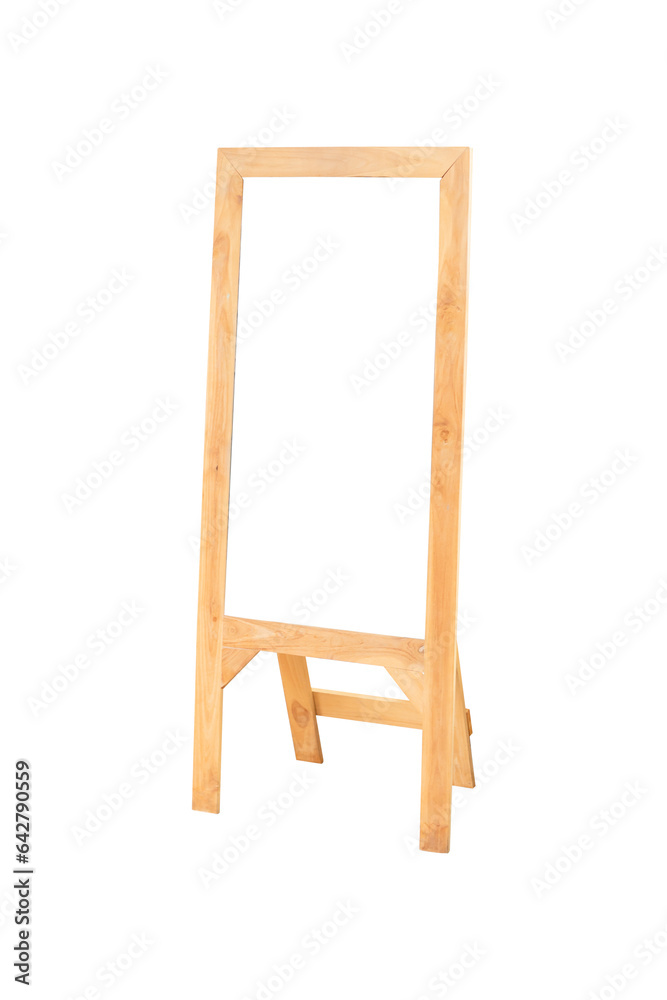 Advertising stand banners mockup, Mock up of a standing poster, Blank wood frame outdoor stand mockup poster display Advertising stand banners mockup, Mock up of a standing poster, Blank wood frame outdoor stand mockup poster display
