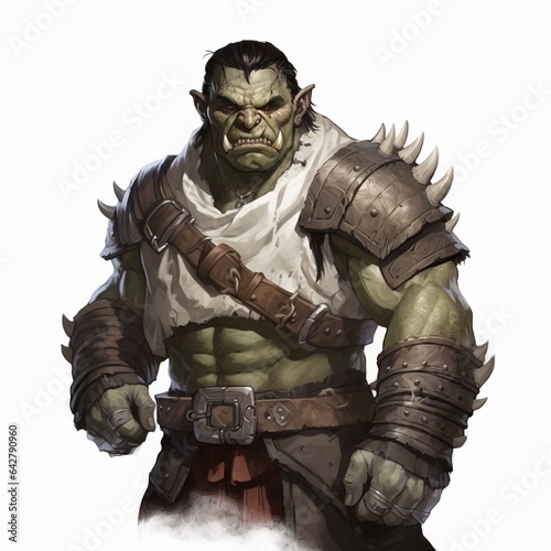 The Elusive Orc - Unveiling the Subtle Background and Stunning Character Art in Dungeons and Dragons