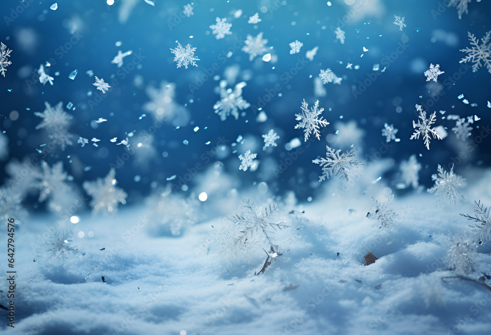 This is a wallpaper with beautiful snow falling in winter.