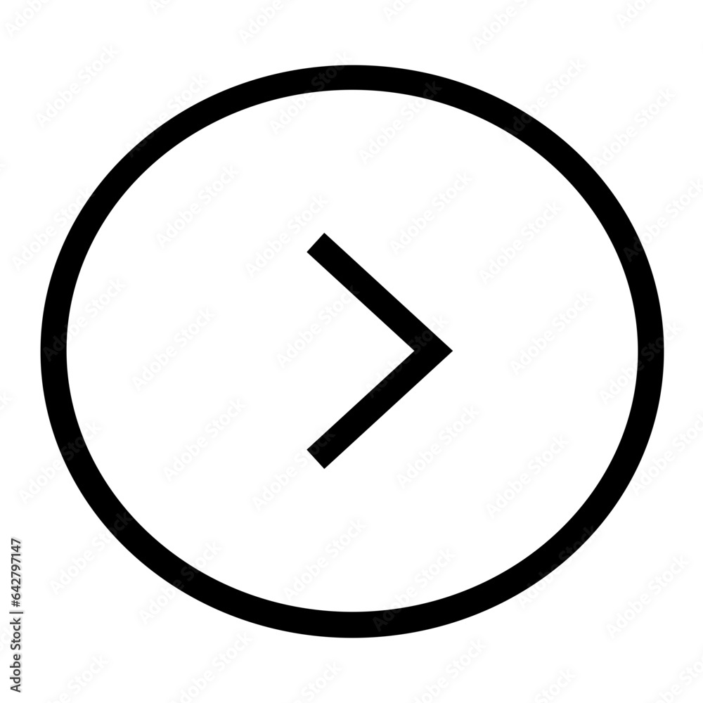 arrow left circle illustration of icons for the user interface