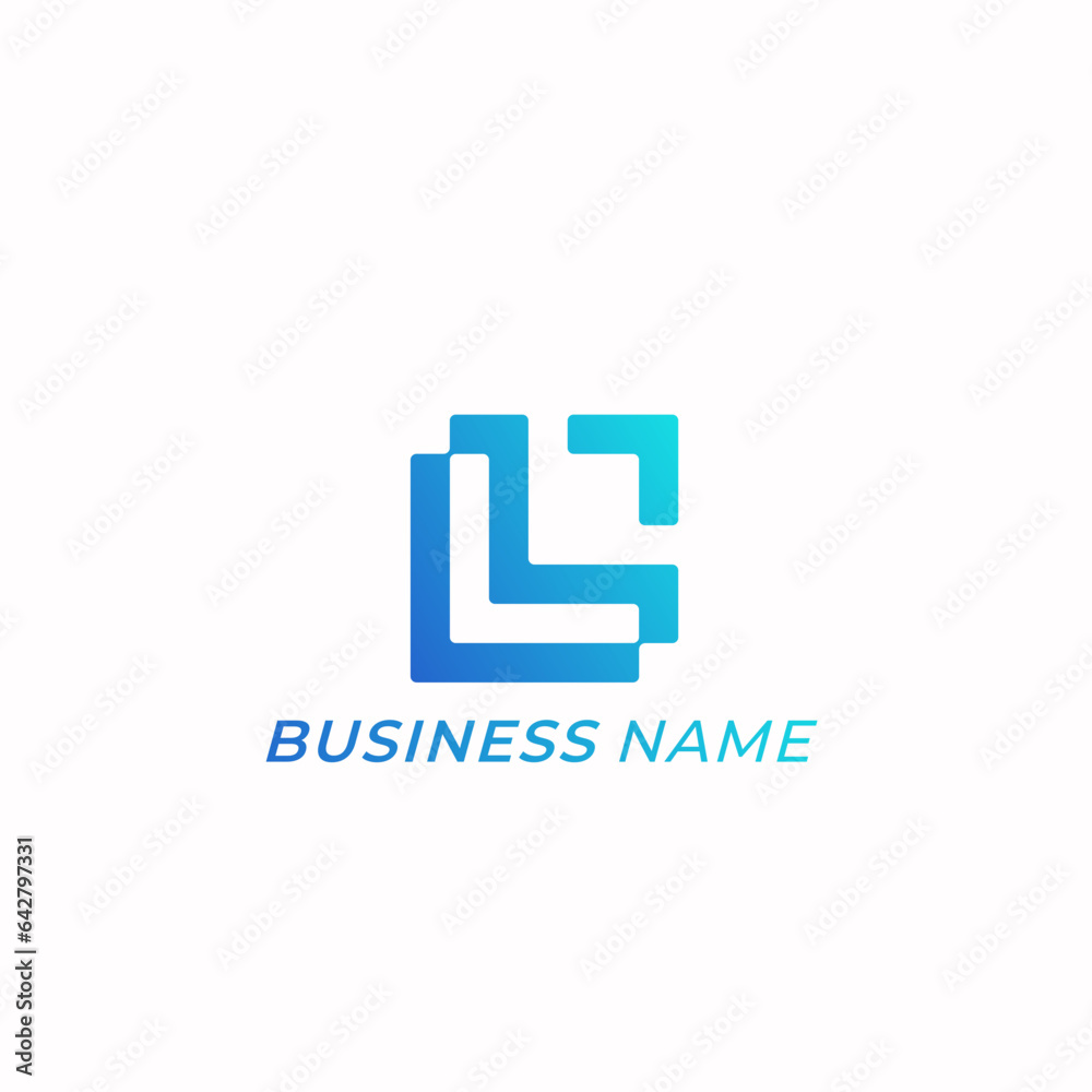 design logo creative letter L and square design logo creative letter L and square