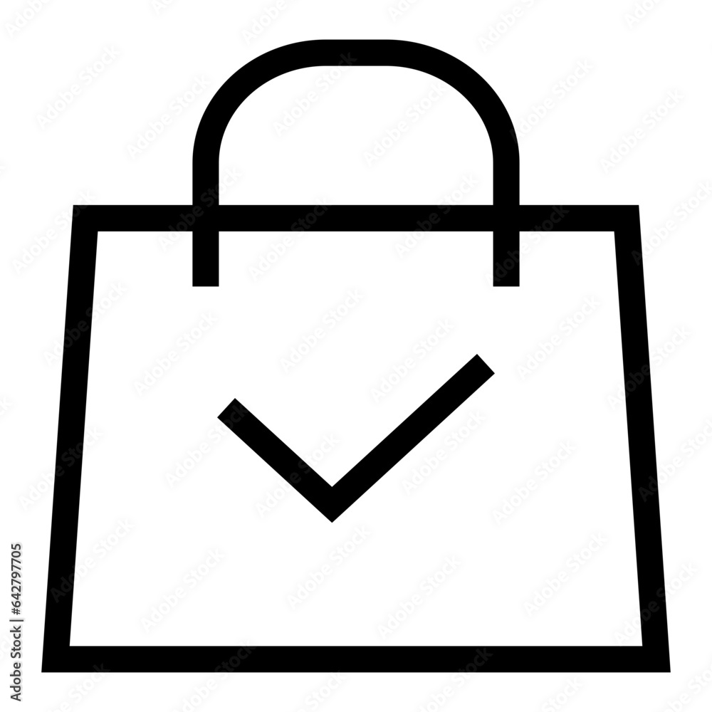 shopping bag check illustration of icons for the user interface shopping bag check illustration of icons for the user interface
