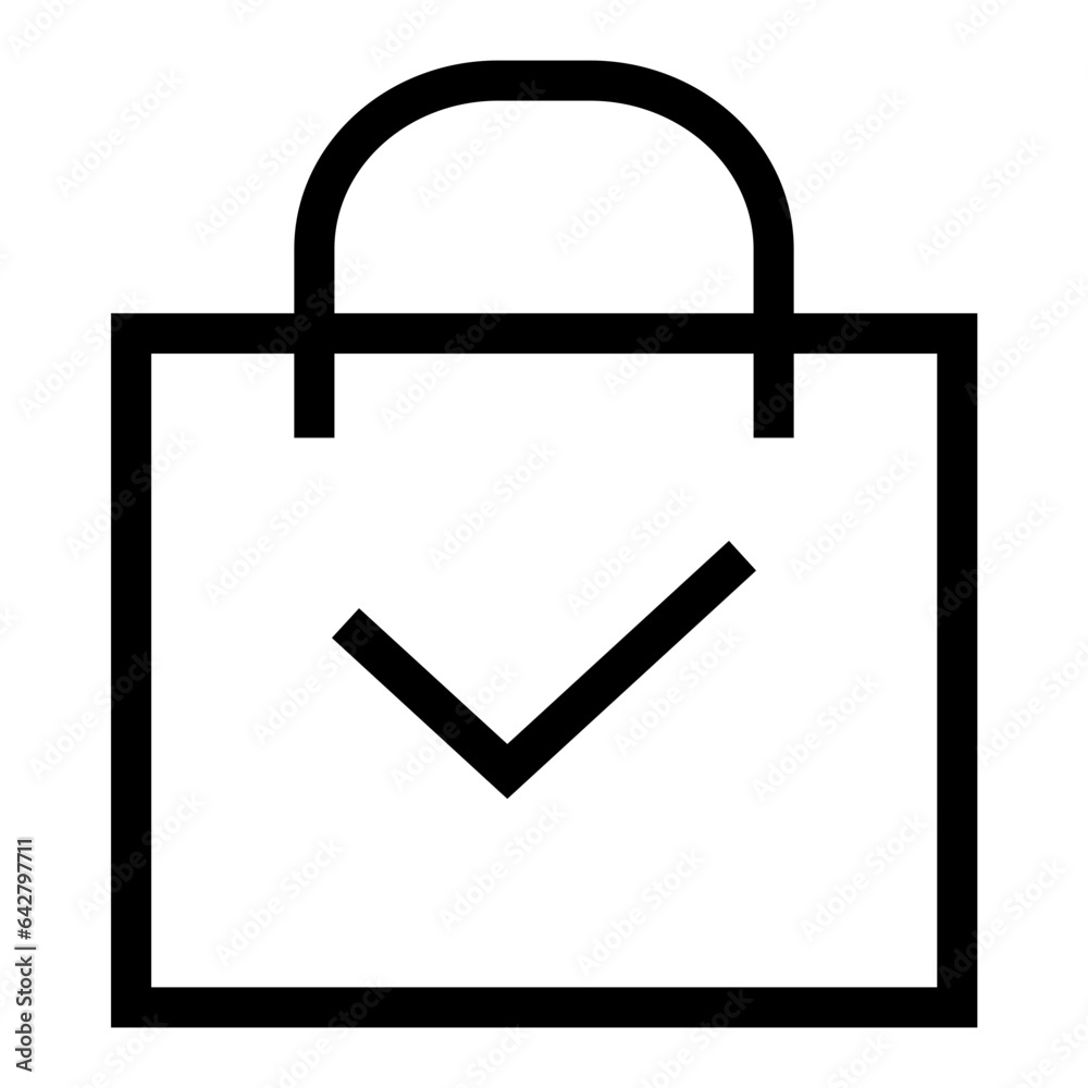 shopping bag check illustration of icons for the user interface shopping bag check illustration of icons for the user interface