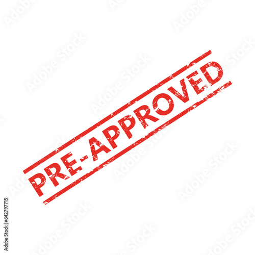 Pre-approved rubber stamp for mark document and application