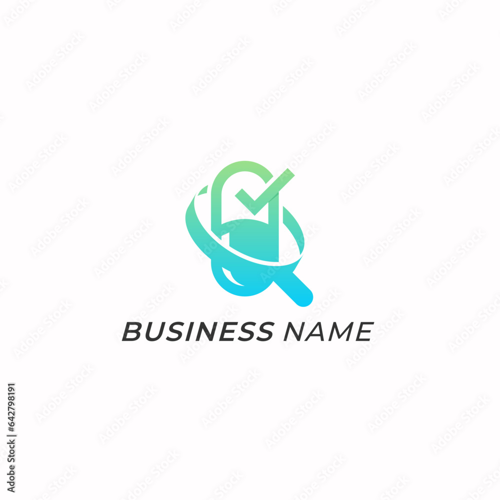 design logo magnifying glass and capsule design logo magnifying glass and capsule