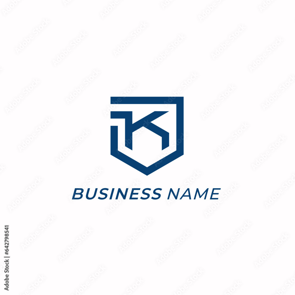 logo design shield and letter K logo design shield and letter K