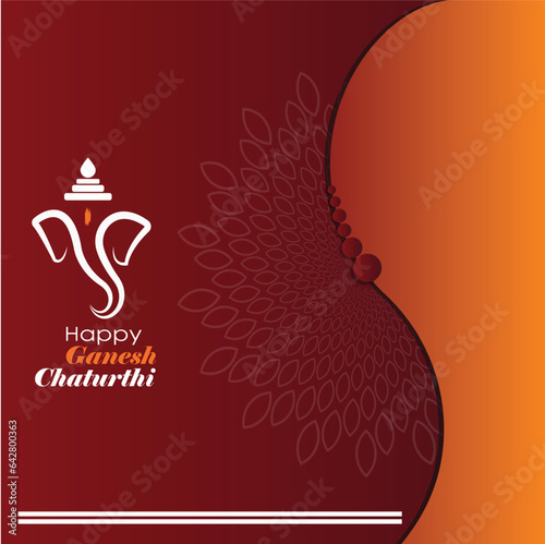 Ganesh Chaturthi Vector Illustration. Illustration of Ganesh Chaturthi festival of India vector banner poster greeting card