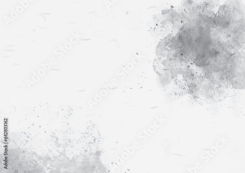 薄い灰色の和紙の右上と左下に絵の具を塗ったような背景