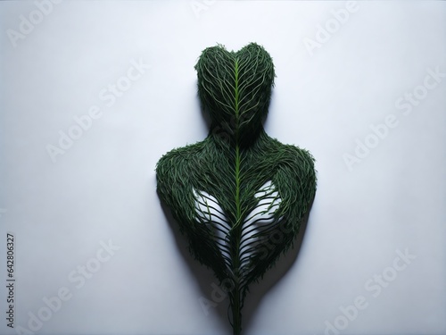A breast made of vines symbolizes the strength and resilience of women fighting breast cancer. The vines are a reminder of the interconnectedness of all women.