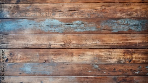 A weathered wooden wall with peeling paint created with Generative AI technology