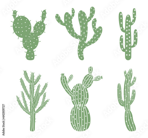 Black silhouette of cactus vector 