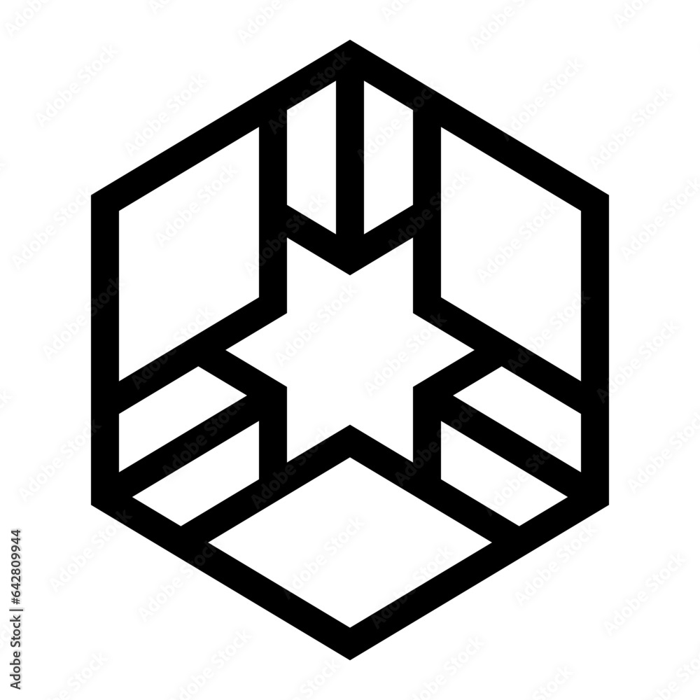 Abstract Hexagon Line Geometric Shape/Breeze block pattern Abstract Hexagon Line Geometric Shape/Breeze block pattern