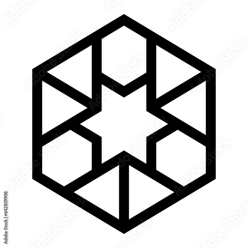 Abstract Hexagon Line Geometric Shape/Breeze block pattern