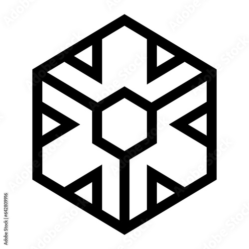 Abstract Hexagon Line Geometric Shape/Breeze block pattern