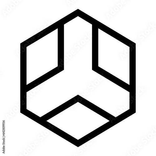 Abstract Hexagon Line Geometric Shape/Breeze block pattern