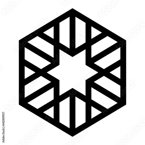 Abstract Hexagon Line Geometric Shape/Breeze block pattern