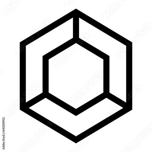 Abstract Hexagon Line Geometric Shape/Breeze block pattern