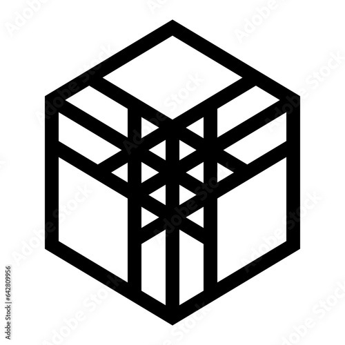 Abstract Hexagon Line Geometric Shape/Breeze block pattern