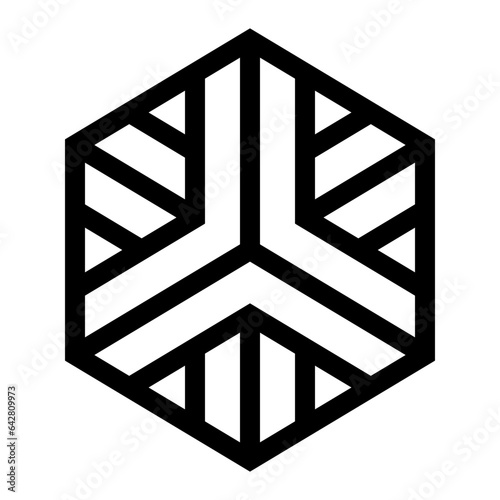 Abstract Hexagon Line Geometric Shape/Breeze block pattern