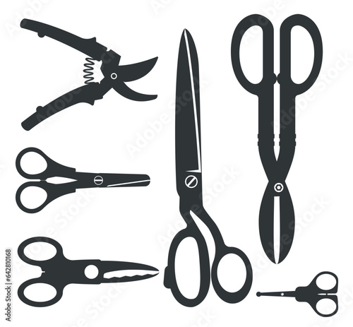 Black silhouette of scissor 