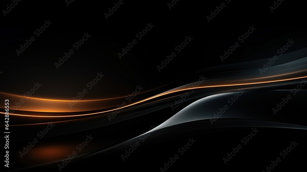 Fototapeta premium Abstract red wave flowing with energy and glowing lines on a textured black backdrop