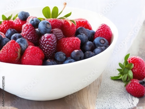 strawberries and blueberries