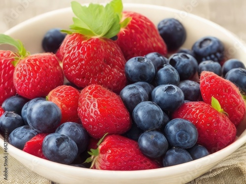 blueberries and raspberries