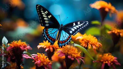 butterfly perched on the flower
