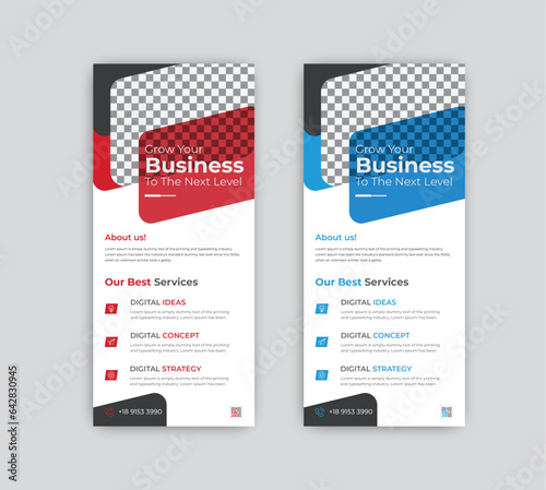 Creative digital marketing agency business rack card or dl flyer template design.