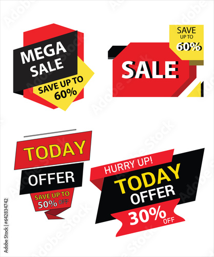 Retail sale tags. Cheap price flyer, best offer price and big sale pricing tag badge design. Limited sales offer label or store discount banner card isolated vector icons collection