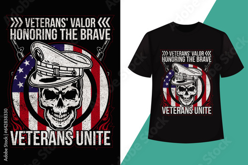 VETERANS  TYPOGRAPHY T-SHIRT DESIGN photo