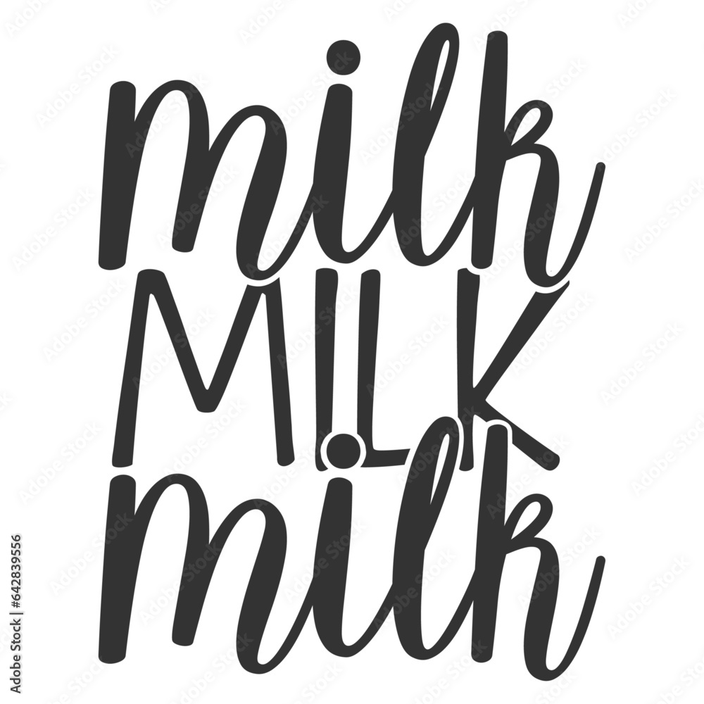 Milk Milk Milk - Cute Baby Illustration Milk Milk Milk - Cute Baby Illustration