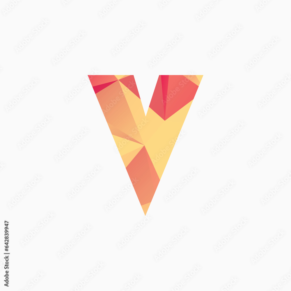 Letter Low Poly Logo Design Letter Low Poly Logo Design