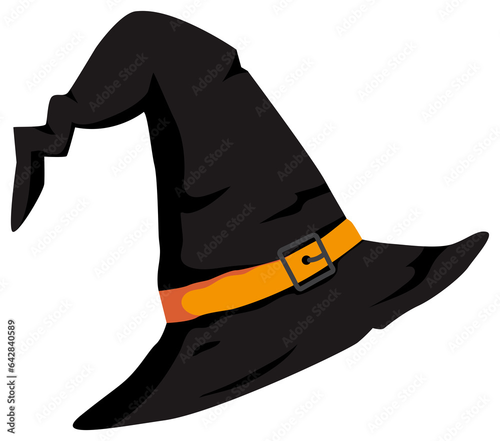 Halloween witch hat, PNG file no background Halloween witch hat, PNG file no background
