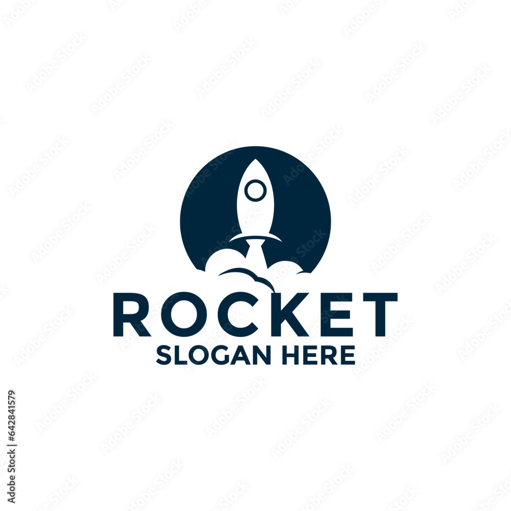 Fototapeta premium rocket logo vector design icon template