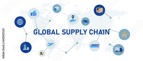 global supply chain international worldwide shipping supply commerce product distribute trade business economy