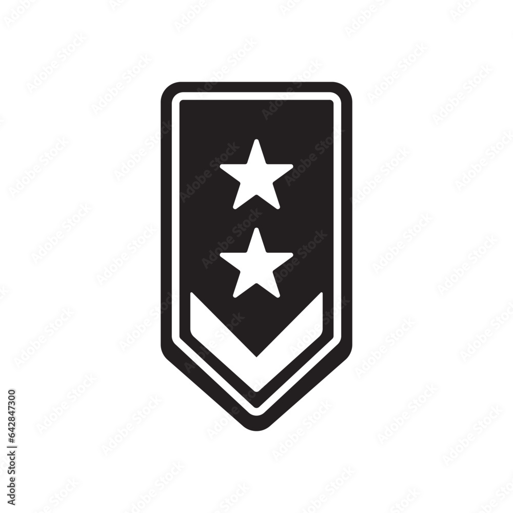 military rank icon vector