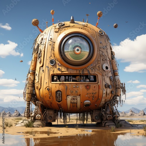 Sci Fi fantasy illustration. Generative AI