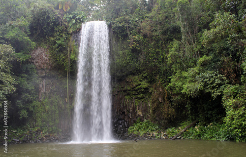 Millaa Millaa Falls waterfall surrounded by trees in Far North Queensland, Australia photo