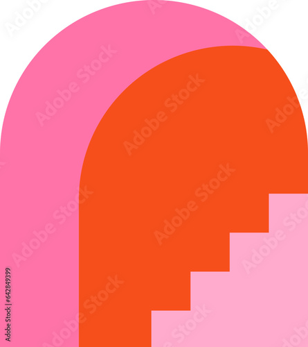 Abstract doorway with stairs