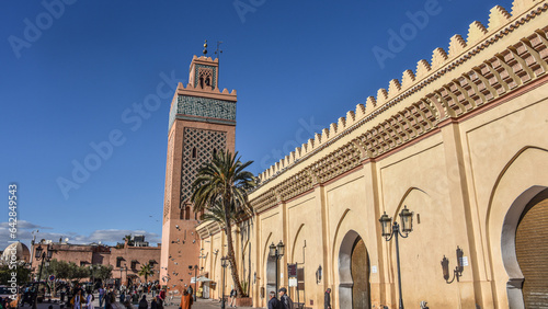 Tableau sur toile Marrakech, Morocco - Feb 8, 2023: Exterior of the Moulay el Yazid Mosque, in Mar
