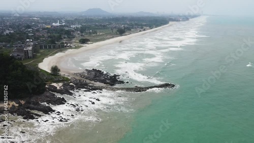 4k drone footage of Pandak Beach located at Terengganu, Malaysia