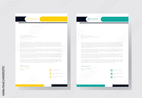 abstract corporate Business style letter head templates for your project design elegant letterhead template design, company letterhead template, blue and yellow color