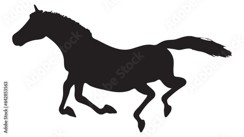 Black silhouette of horse  Beautiful horse vector design  rearing up horse  Horses silhouette vector illustration  horse vector