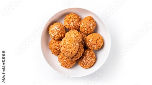 Carrot Cake Cookies isolated on white background top view
