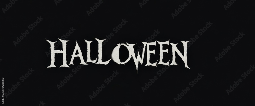 Obraz premium Halloween illustration with text with on a black background 
