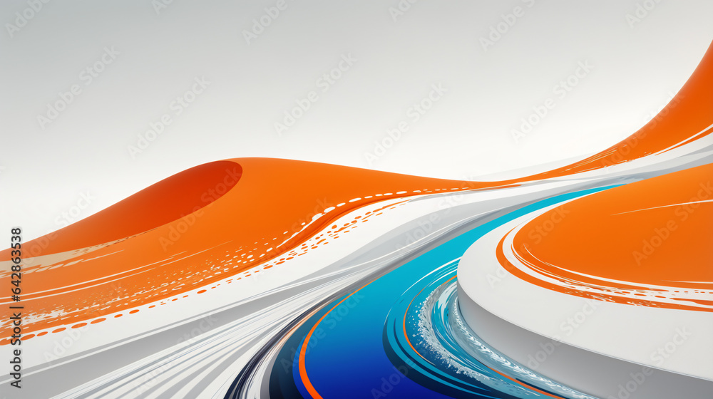 Dynamic Visuals: Blue-Orange Abstract for Engaging Presentations Stock ...